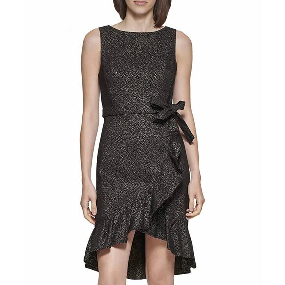 Calvin Klein Dresses & Skirts - CALVIN KLEIN Ruffle Detail Belted Dress Size 8 NWT